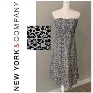 NY&CO STRAPLESS FLORAL MIDI DRESS, 16